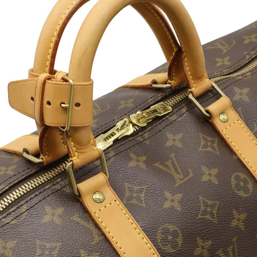 LOUIS VUITTON Authentic Brown Monogram Keepall 55 Boston Bag - Picture 6 of 9
